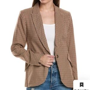 T Tahari
Peak Lapel Blazer hounds tooth brown tones